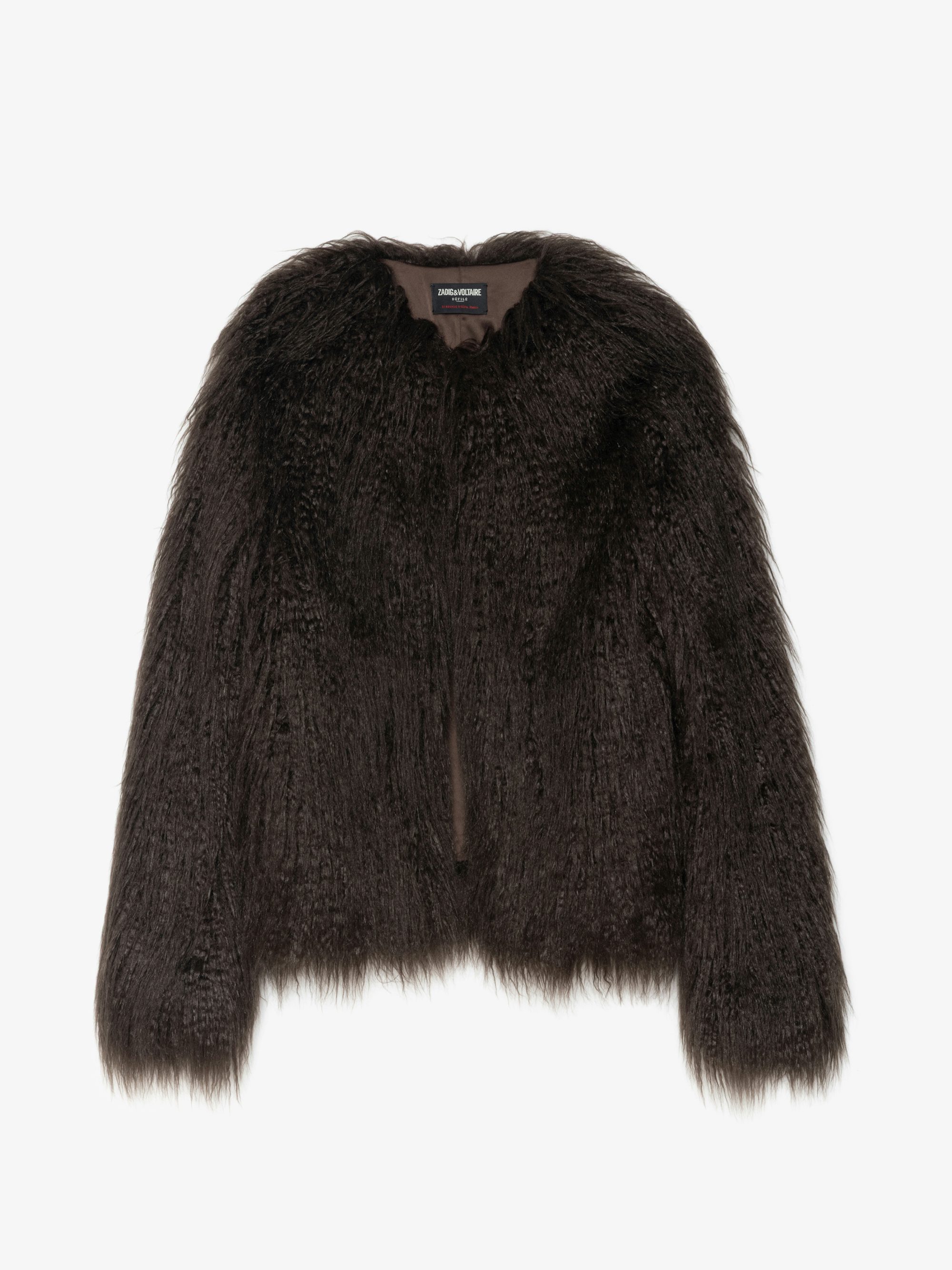 Freddie Coat - Coat in curly faux fur with long sleeves.